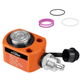 10 Ton Hydraulic Cylinder Jack Porta Power Ram, Heavy Duty Low Profile 0.43 Inch Stroke Automatically Retract Mini Jack Ram Single Acting Lifting Cylinders for Machinery Shipbuilding, Orange