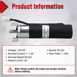364262 RV in-Wall Slide-Out Motor with Brake Lippert SlimRack | Brake 42mm Mid Torque Motor Compatible with Lippert SlimRack Schwintek in Wall Slide System for Travel Trailer Camper