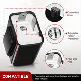 4PCS Flasher Relay Adjustable 2 Pin Electronic Blinker Relay 12V Fixes Motorcycle Turn Signal and Hazard Warn Hyper Blink Flash or No Flash for LED and Halogen Bulbs