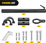 Tailgate Flagpole w/ CB Antenna Mount for Ford Bronco 2021 2022 2023 2024 2025 Heavy Duty Rear Door Flag Holder Bracket for Off-Road Camping, No Drill Installation