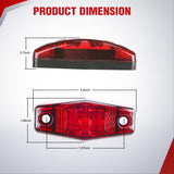 2.5 Inch Oval Side Marker Clearance Light 2 LED 4 Amber & 4 Red 80LM High Lumen Waterproof Surface Mount 12V Direct Wire for Truck Trailer Boat RV Semi