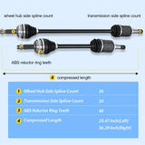 CV Axle Shaft Assembly | Compatible with 2009-2018 Toyota Corolla L4 1.8L 2003-2013 Toyota Matrix 2003-2010 Pontiac Vibe Front Half-Shaft Replacement