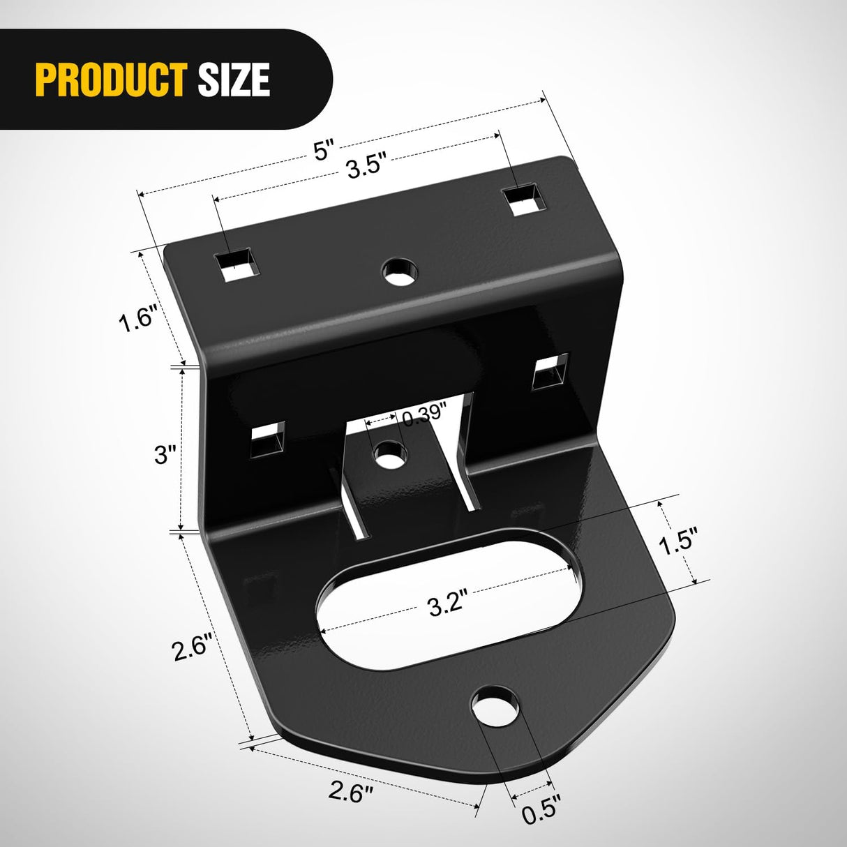 Zero Turn Lawn Mower Hitch with Bolts Versatile Chain Slot for IKON X, IKON XL, ZT-X, ZT-XL OEM Replacement #71514900 Heavy Duty Steel Black