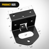 Zero Turn Lawn Mower Hitch with Bolts Versatile Chain Slot for IKON X, IKON XL, ZT-X, ZT-XL OEM Replacement #71514900 Heavy Duty Steel Black