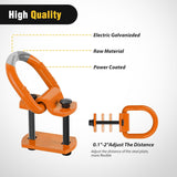 4 PCS D Ring Tie Down Anchor 1/2 Inch Heavy Duty Rings with Screws Bolts on Trailer Truck Bed Cargo 12000 Lbs Break Strength Hook Orange
