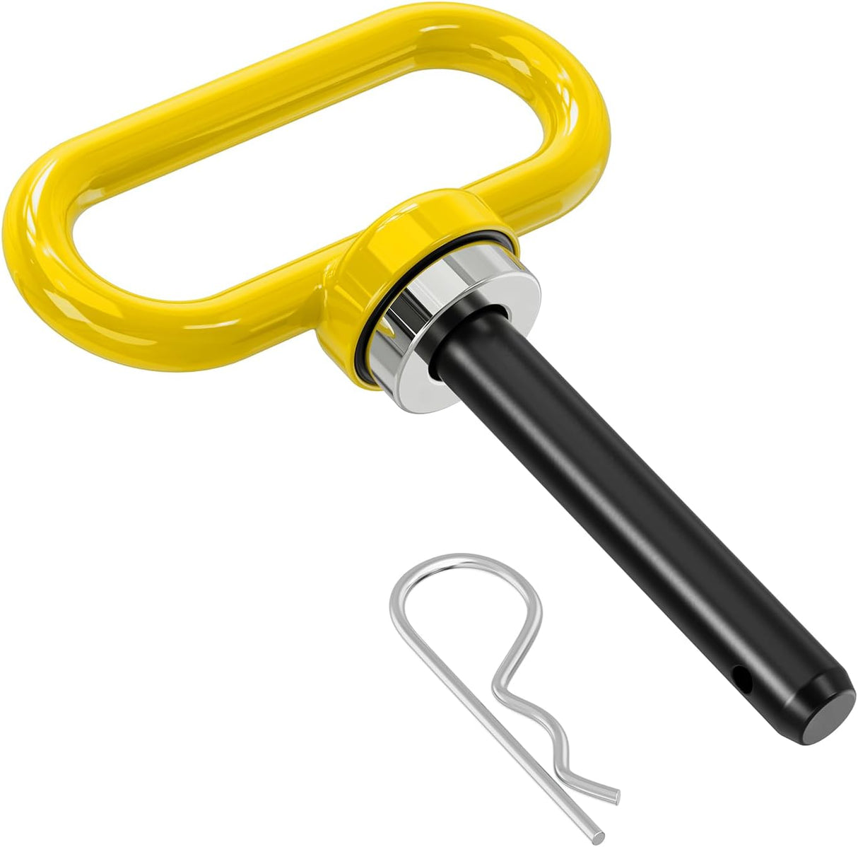 1/2 Inch Diameter Heavy Duty Ultra Strong Neodymium Magnet Trailer Hitch Pin Yellow for Lawn Mower, Tractor, Towing Cargo, ATV Trailer