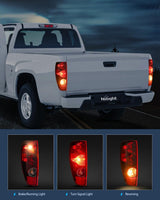 Taillight Assembly Compatible with 2004 2005 2009 2010 2011 2012 Colorado GMC Canyon 2006 2007 2008 Isuzu i280 i350 i290 i370 Rear Lamp OE Style Driver and Passenger Side Red Lens