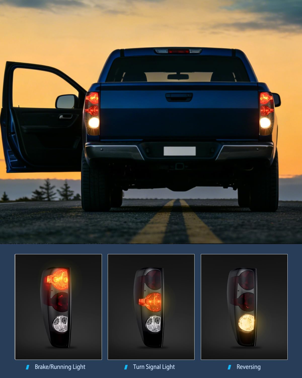 Taillight Assembly Compatible with 2004-2012 Chevy Colorado | 2004-2012 GMC Canyon 2006 Isuzu i280 i350 2007 2008 i290 i370 Rear Lamp OE Style Driver and Passenger Side Smoke Red Lens