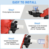 RV Water Pump 12v Camper Water Pump 7.0 GPM 70 PSI with Pressure Switch Strainer Heavy Duty Diaphragm Pump 12 Volt DC Upgrade Self-Priming Low Noice for RV Marine Yacht Caravan Camper Trailer