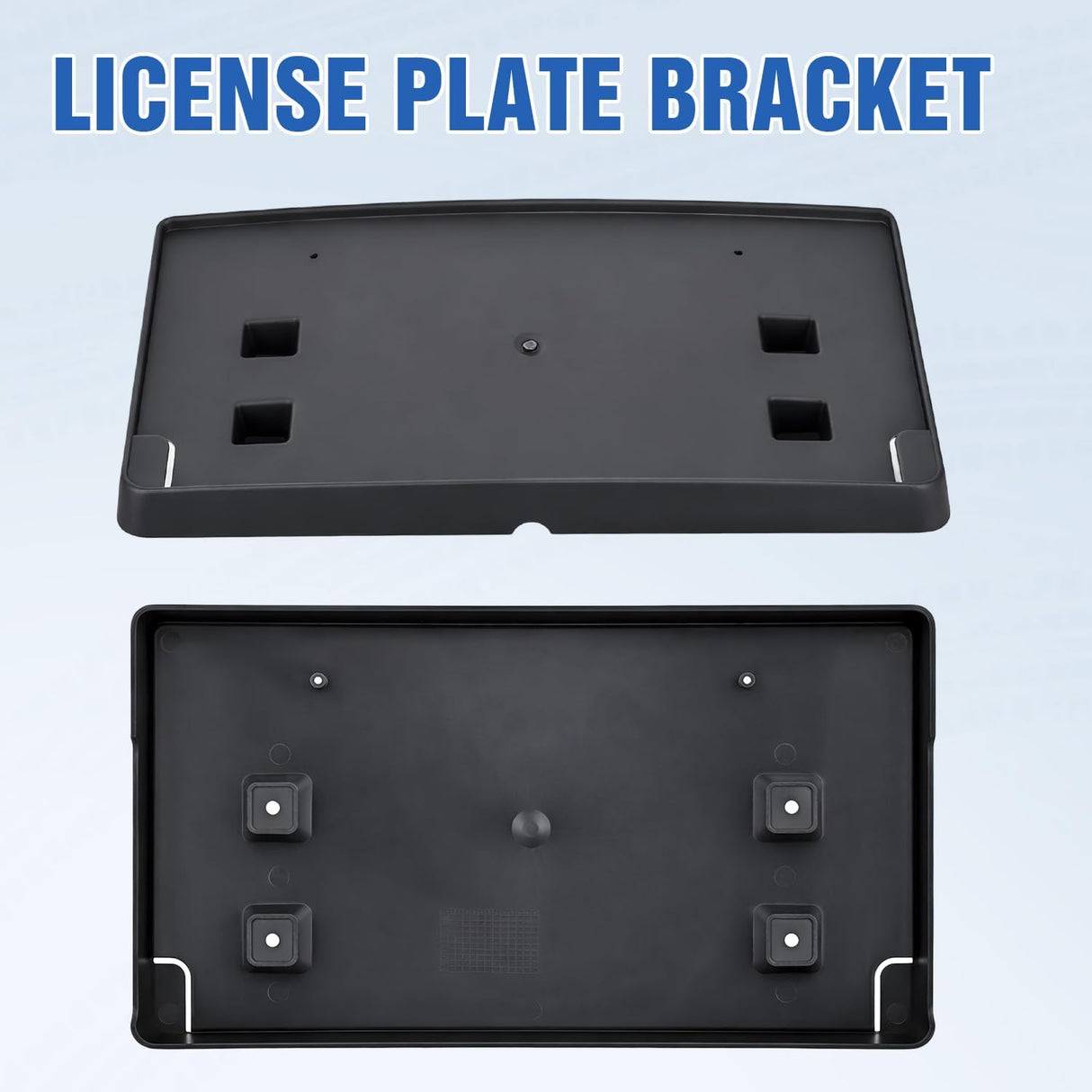 Front License Plate Bracket for JL 2018-2026# 68295610AA CH1068150 | for 2018-2021 2022 2023 2024 2025 2026 Jeep Wrangler JL JLU & Gladiator JT Black only for Steel Bumper