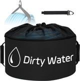 1 Pack RV Sewer Hose Storage Bag, Waterproof Black Bags with Drawstring Mesh Top RV Storage & Organization Bags Container for Sewer Fresh Water Hoses Electrical Cords Camper Tools Accessories