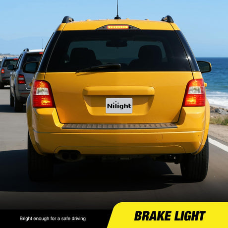 Third Brake Light Tail High Mount 3rd Stop Lights Smoked Lens Compatible with Ford Freestyle 2005 2006 2007 and Ford Taurus X 2008 2009 Van SUV Rear Center Cab Lamp