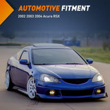 Nilight Fog Lights Assembly Compatible with 2002 2003 2004 Acura RSX Left Driver and Right Passenger Side Amber Lens w/H11 12V 55W Bulbs