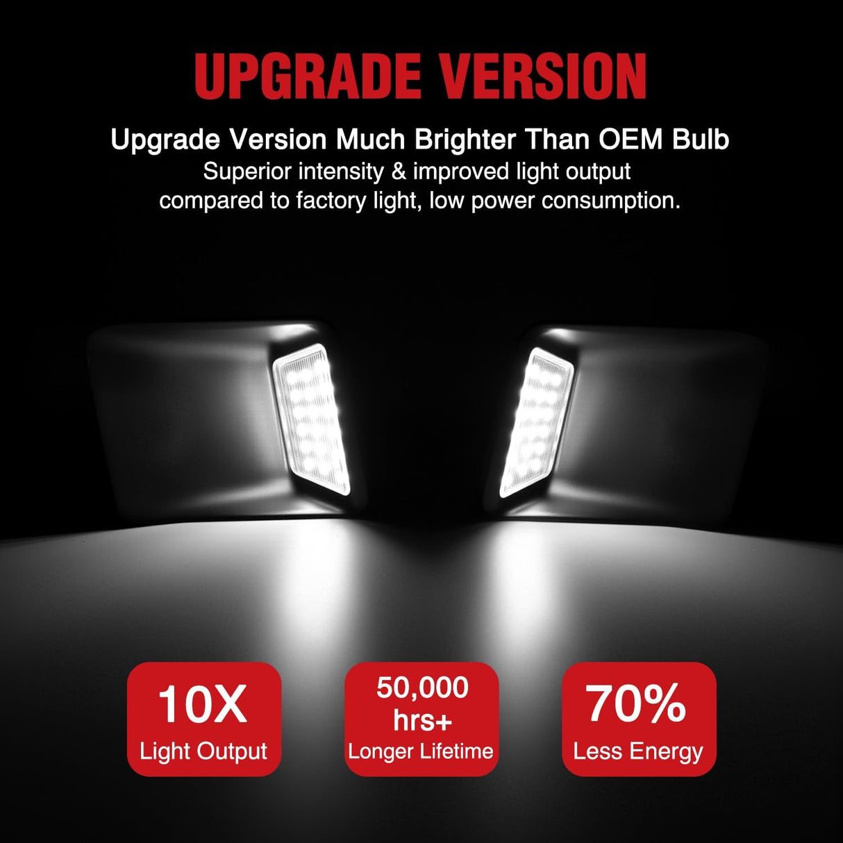 License Plate Lights Compatible with 2004 2005 2006 2007 2008 2009 2010 2011 2012 Chevy Colorado GMC Canyon with Black housing 6000K White 2PCS Pack