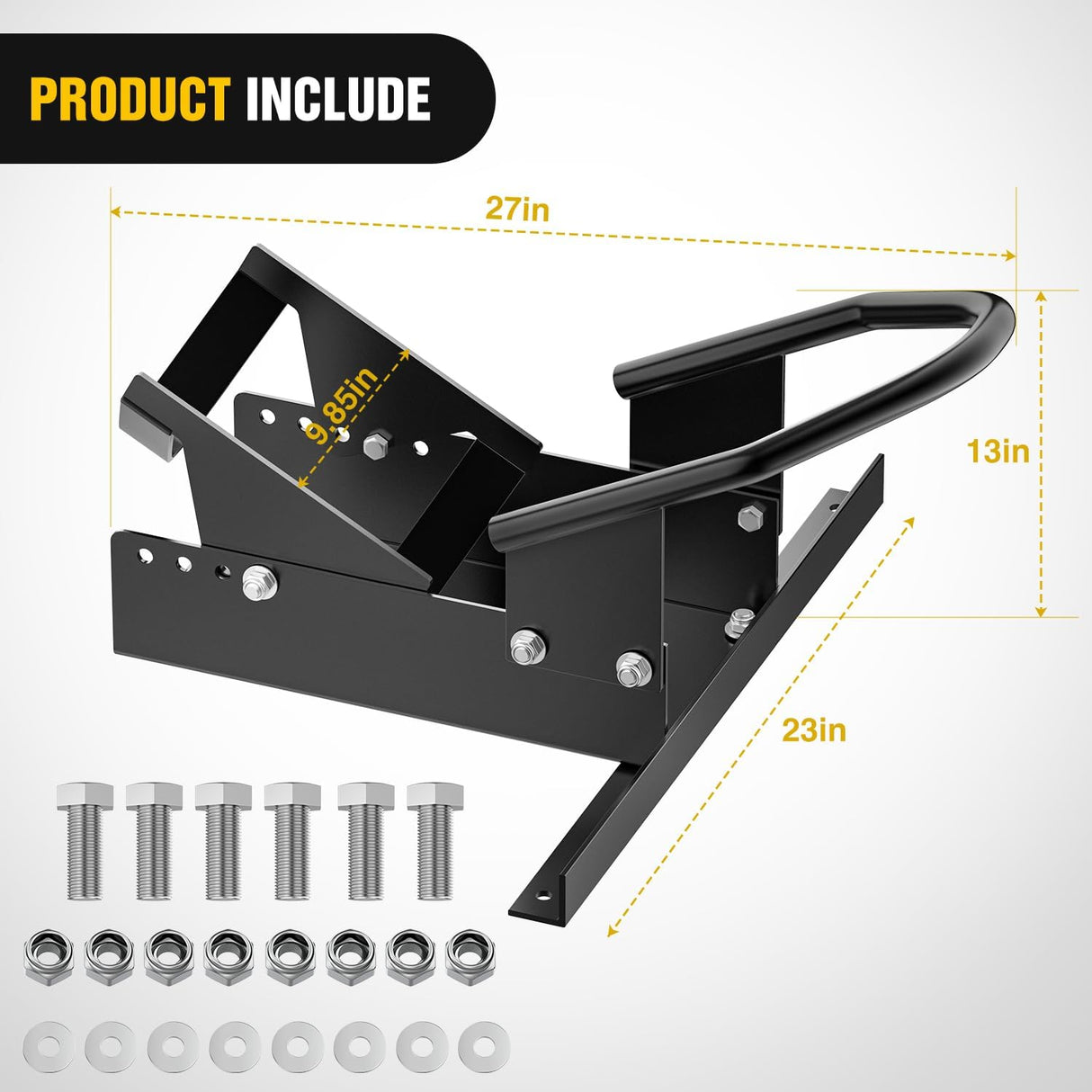 Motorcycle Front Wheel Stand for 16 Inch-23 Inch Wheels | for Trailer Cruiser Sports Dirt Bikes 1800 lb Capacity Adjustable Wheel Stand