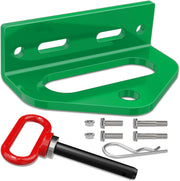 Universal Heavy Duty Zero Turn Mower Trailer Hitch Kit Strong Neodymium Magnetic Pin with 4 Bolts 1/2'' R-Clip Combo Pack Red & Green 6mm Thick