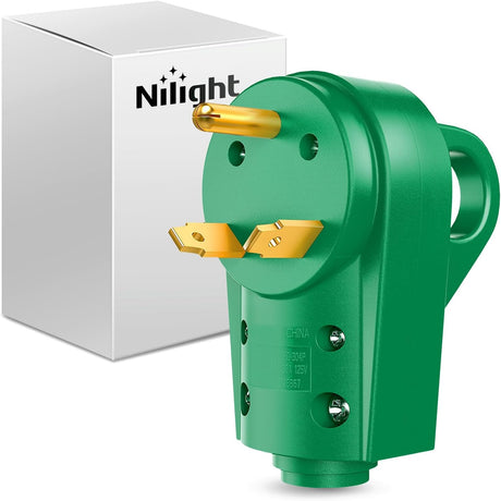 30 Amp RV Male Replacement Plug 125 Volt Heavy Duty with Handle ETL Listed NEMA TT-30P for Camper Caravan Motorhome Van Trailer