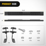 Running Boards for 2015-2026 Ford F150 Quad Cab 2 Full-Size Door & 2 Half-Size Door 6 Inch Side Step Nerf Bars Stainless Steel Black