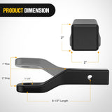 Forged Trailer Hitch Mount Fits 2 Inch Receiver Square 5/8 Inch Hitch Pin Clip 17000 lbs 2 Inch Drop, 1-1/4 Inch Hole, Gloss Black Powder Coat
