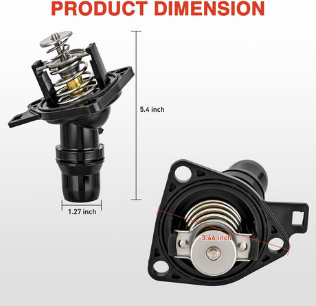 Thermostat Housing Assembly Compatible with Honda Accord 2003-2007 Element 2003-2011 Engine 2.4L L4 Coolant Thermostat Housing for Car 19301-RAA-A02 19301RAAA02 19301-RAA-A01 19301-R40-A01