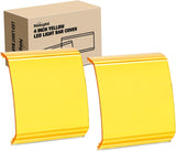 Light Bar Cover for 4 Inch LED Pods, 2 PCS Yellow Protective Durable Polycarbonate Lens Waterproof Dustproof Scratch-Proof for Double-Row Off Road Driving Lighting