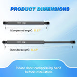 Hood Gas Struts Lift Supports 4339 for 2000-2005 Ford Excursion 1999-2005 Ford F-250 F-350 F-450 F-550 Super Duty Spring Shocks 18 Inch, 2PCS Set Rod