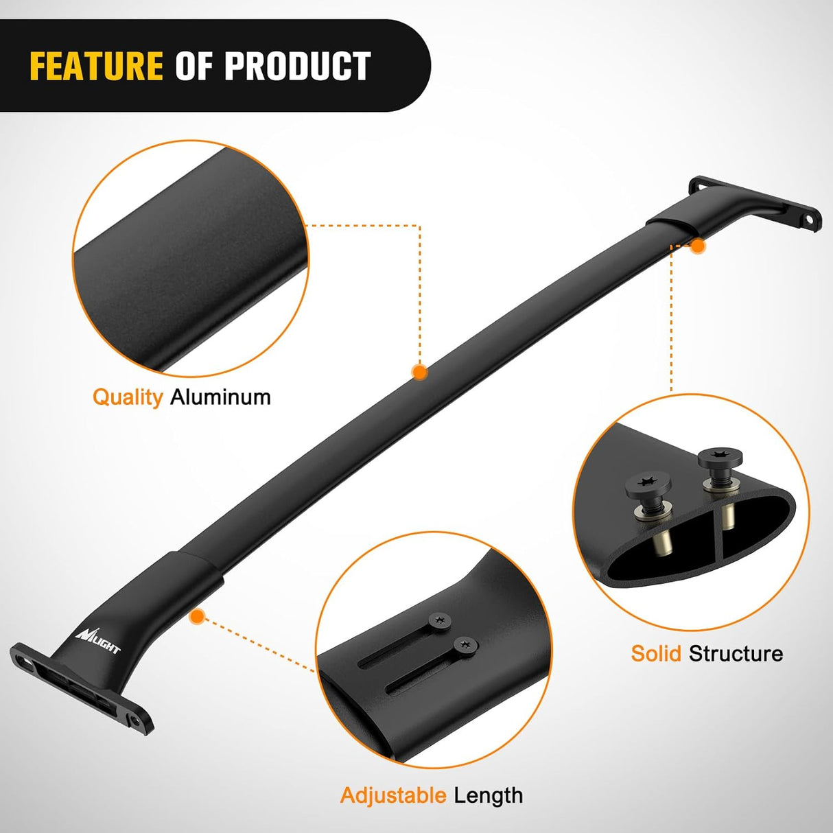 Roof Rack Cross Bars Fit for Ford Escape KUGA 2013 2014 2015 2016 2017 2018 2019 with Side Rails, Adjustable Aluminum Car Crossbars for Cargo Carrier Luggage Bike Kayak Rooftop Tent Snowboard