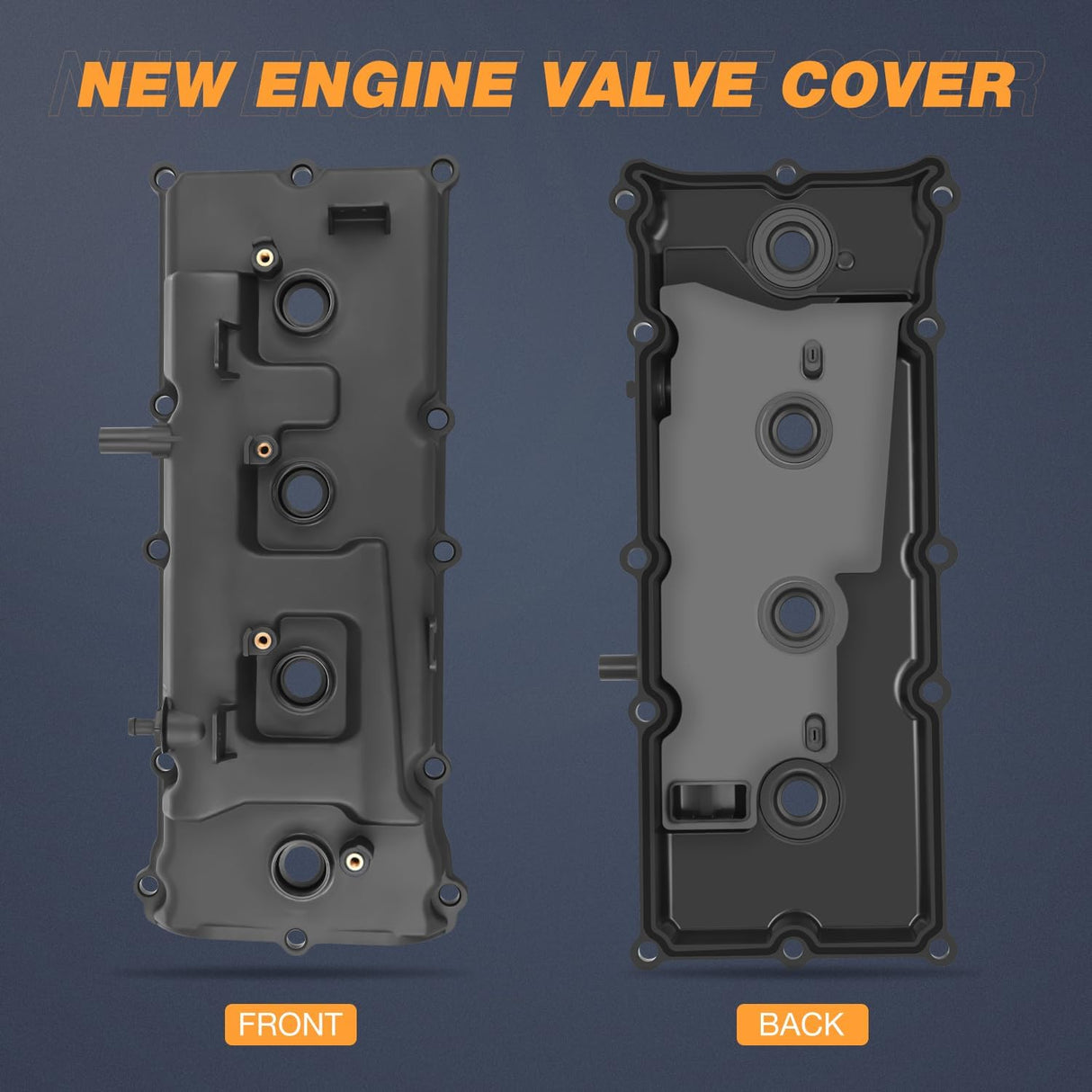 Pair Engine Valve Cover with Gasket for Nissan NV2500 NV3500 2012-2017 Pathfinder 2004 Armada 2005-2015, Infiniti QX56 2004-2010 Valve Cover, V8 5.6L Engine