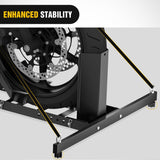 Adjustable Motorcycle Wheel Chock Stand Heavy Duty 1800lb Capacity Front Tire Stand Chocks for Trailer and Truck Fit for Most Motorcycles Tire Size 15 Inch-22 Inch Wheels