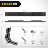 Running Boards for 1999-2016 Ford F250 F350 Super Duty/Extended Cab 2 Full-Size Door & 2 Half-Size Door 6 Inch Side Step Nerf Bars Stainless Steel Black