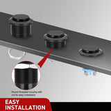 19mm Momentary Push Button Switch 12V Waterproof Black Metal Round Starter Power Switches 2PCS 2 Pin Screw Terminal for Car Truck Horn Boat Marine RV Vehicle
