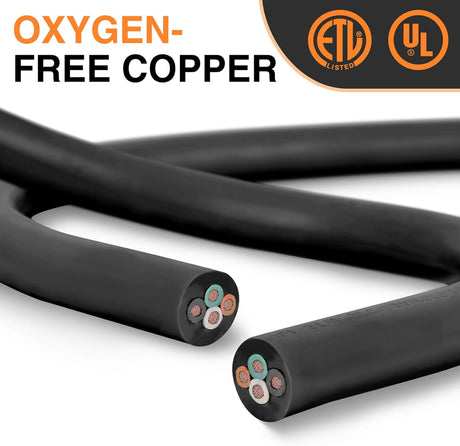 15FT 50 Amp RV Extension Cord with Adapter 15Amp to 50Amp 250V Heavy Duty 6/3+8/1 Gauge Pure Copper STW Wire UL ETL Listed 4 Prong 14-50P 14-50R Weatherproof Suit for Generators Camper