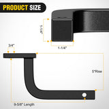 Trailer Hitch Ball Mount Fits 1-1/4 Inch Receiver Square | with 1/2 Inch Hitch Pin Clip 2000 lbs 5 Inch- Rise 3/4 Inch- Hole Gloss Black Powder Coat