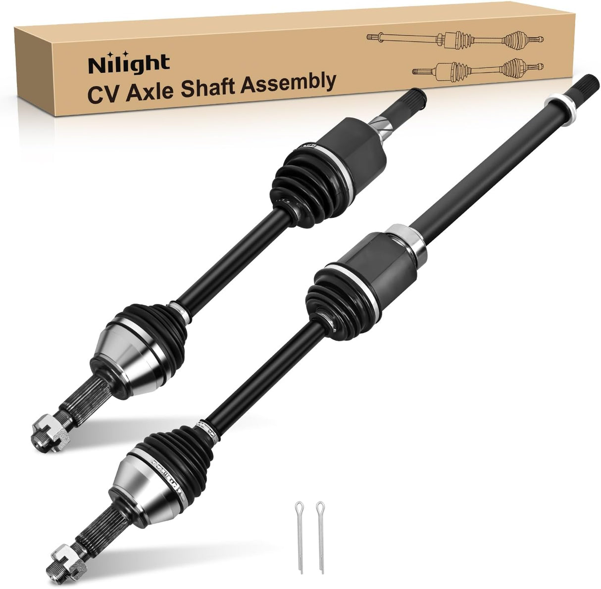 CV Axle Shaft Assembly Compatible with 2008 2009 2010 2011 2012 2013 Nissan Rogue 2014-2015 Nissan Rogue Select Half-Shaft Assemblies Replacement Front Wheel Driver and Passenger Side