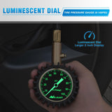 Tire Pressure Gauge 100PSI Heavy Duty Large 2 Inch Glow Dial ANSI B40.1 Certified Air Chucks Accurate Reading with Extended Hose for Truck Semi Truck ATV Motorhome Cars & RV Accessories