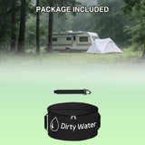 1 Pack RV Sewer Hose Storage Bag, Waterproof Black Bag with Dual Zipper Closure Handle Straps RV Storage & Organization for Sewer Fresh Water Hoses Electrical Cords Camper Tools Accessories