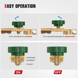 Top Post Battery Switch Heavy Duty 12DVC 125A Negative Kill Power Master Cut Off Isolator with Green Knob Quick Disconnect for Car Auto Truck Boat RV ATV