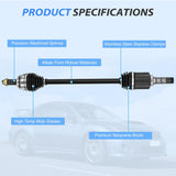 CV Axle Shaft Assembly Compatible with 2008 2009 2010 2011 2012 2013 2014 2015 Subaru Impreza 2005-2009 Legacy Outback Half-Shaft Assemblies Replacement Front Wheel Driver or Passenger Side