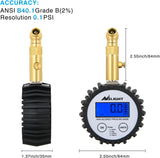 Digital Tire Pressure Gauge 100PSI Heavy Duty Stainless Steel Air Chucks ANSI 2A Certified Large Dial Wheel Service Checker for Truck Semi Truck ATV Motorhome Cars & RV Accessories