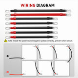 7PCS 4 AWG Golf Cart Battery Cable Kit Pure Copper for Club Car DS | Heavy Duty Pure Copper AC/DC Wire Kits with Tinned Copper Lugs for 36V/48V Club Car DS 1994-up