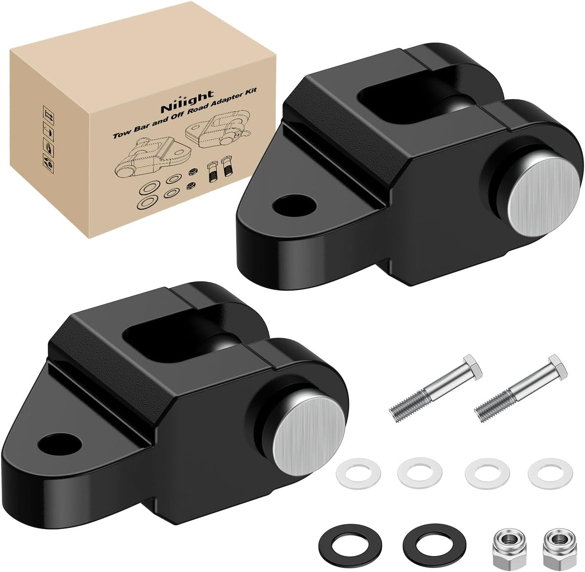 BX88296 BX88357 Tow Bar and Off Road Adapter Kit 7/8 Inch Pin | Fit for Blue OX Avail BX7420, Ascent BX4370, BX4375; Alpha BX7365, BX7380; Aventa BX7445; Aladdin BX4325;Allure BX7460P