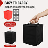 RV Leveling Blocks 12 Pack Interlocking Design Stabilizer Block Anti-Slip Rubber Covers Customizable Height with Carrying Bag for Rv Camper Travel Trailer