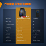 12 Volt Power Rocker Switch Led Light Bar 5 Pin Laser On Off SPST Switches 20A/12V 10A/24V Blue with Jumper Wires Set for Cars Trucks Boats ATVs UTVs RVs