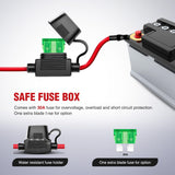 Electric Fuel Pump Relay Kit Wiring Harness 40 AMP Relay Heavy Duty 10 Gauge Cables w/30 AMP Blade Fuse 12V System for Trucks Cars RVs Marine Boats Trailers