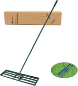 Lawn Leveling Rake 36 Inch for Soil Yard Leveling Rake with 36 Inchx10 Inch Ground Plate 72 Inch Steel Handle Effort-Saving Heavy Duty Ground Leveler Tool for Backyard Garden Farm Golf Course Landscaping