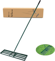 Lawn Leveling Rake 36 Inch for Soil Yard Leveling Rake with 36 Inchx10 Inch Ground Plate 72 Inch Steel Handle Effort-Saving Heavy Duty Ground Leveler Tool for Backyard Garden Farm Golf Course Landscaping