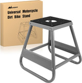 Universal Dirtbike Pit Stand Non-Slip Rubber Top Off-Road Steel Heavy Duty Moto Removable Maintenance Motocross Stand Hoist Lift Jack 1000LBS Capacity Silver