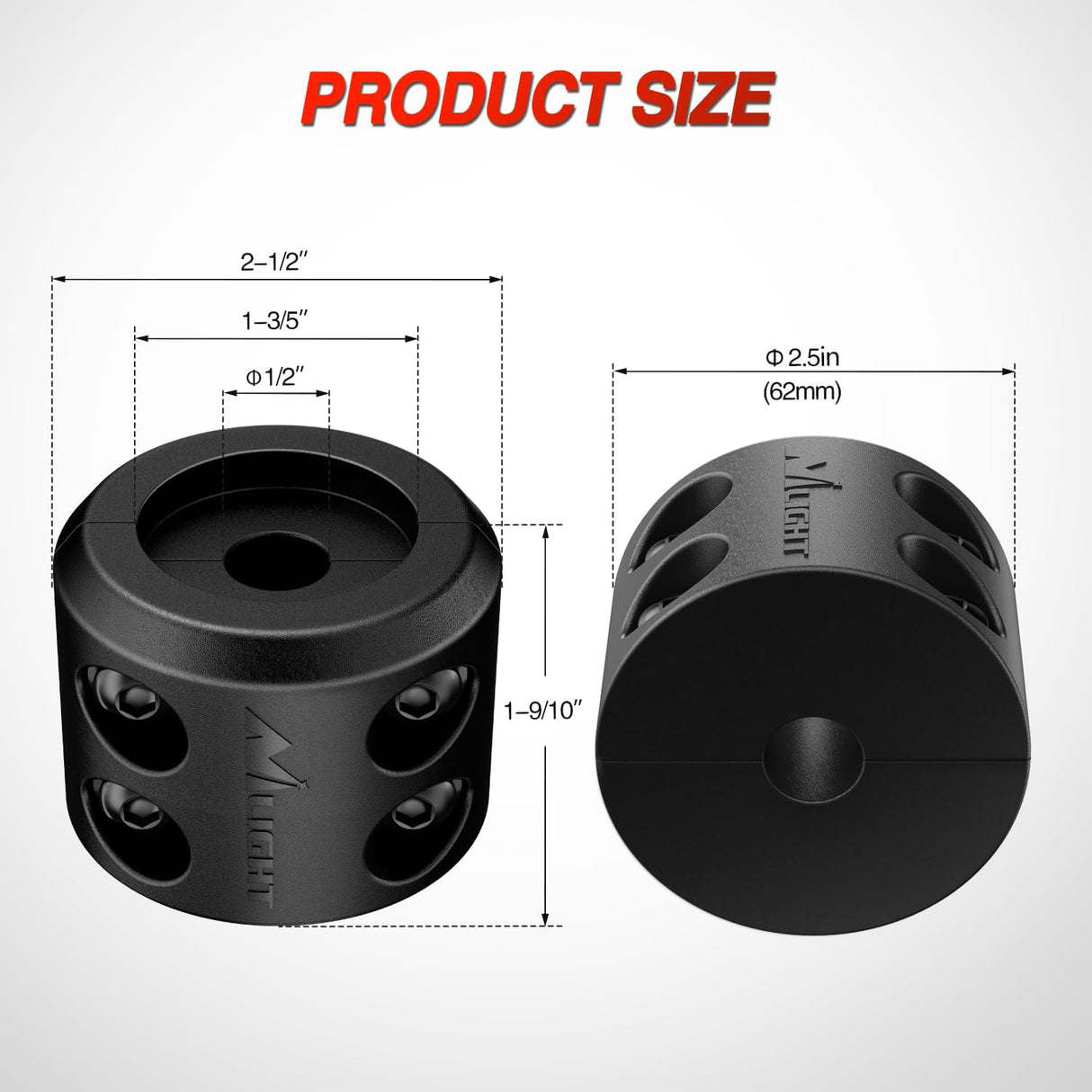 Winch Stopper for ATV UTV Truck SUV Winch Cable Hook Rubber Stopper 2 Pack Protect Towing Hook Synthetic Rope Winch Accessories Rope Line Saver with Stainless Steel Screws Allen Wrenc, Black