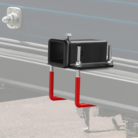 2 Inch RV Bumper Hitch Receiver with Hitch Pin Fits 4-4.5 Inch Beam, 200Lbs Tongue Weight Capacity Adapter, Travel Trailer Rear Bumper, Fit for Camper Bike Racks Cargo Carrier Car