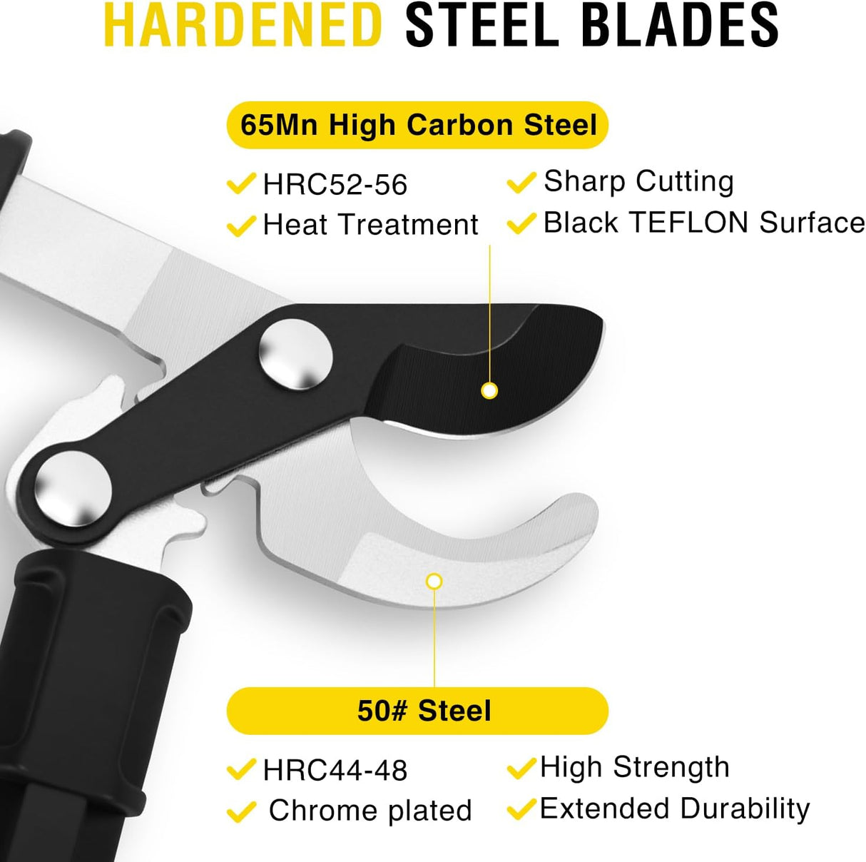 19 Inch Loppers Heavy Duty Branch Cutter Sharp Steel Blade Tree Trimmer up to 1 Inch Diameter Cut Capacity Powerful Gear Action Lightweight Bypass Loppers Tools for Tree Trimming Garden Maintenance